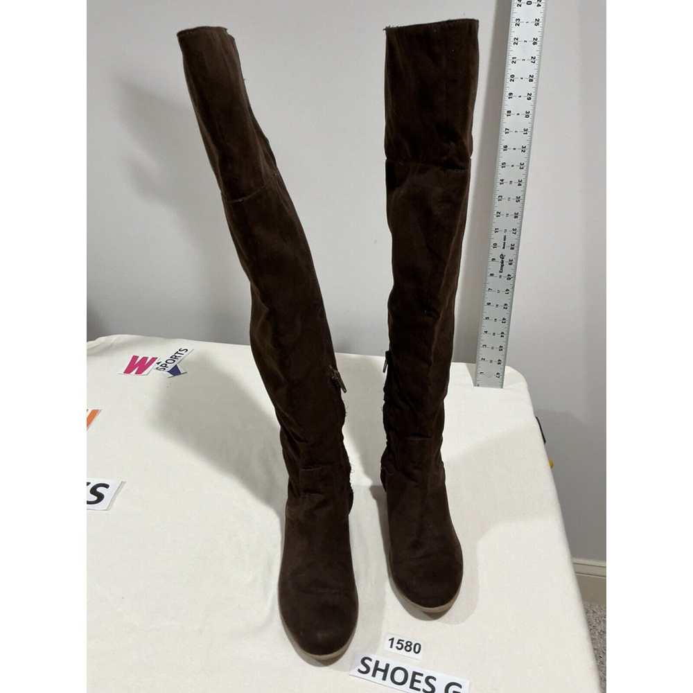 Charlotte Russe Dark Brown Over-the-Knee Suede Boots